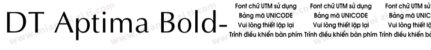 DT Aptima Bold字体转换